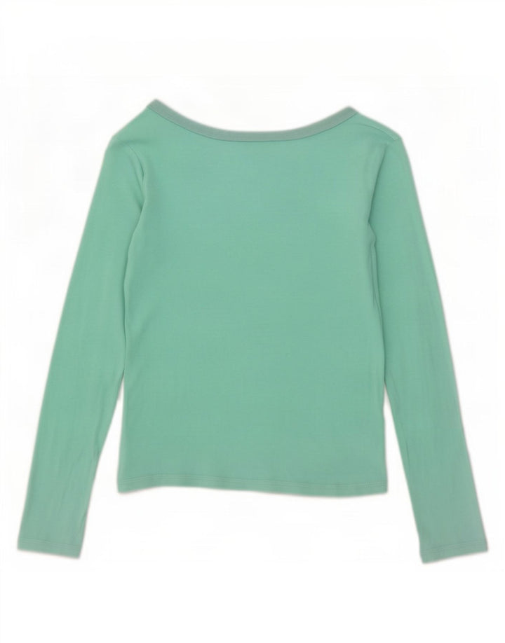 Top a maniche lunghe con spalle scoperte Marks & Spencer da donna UK 14 Verde medio