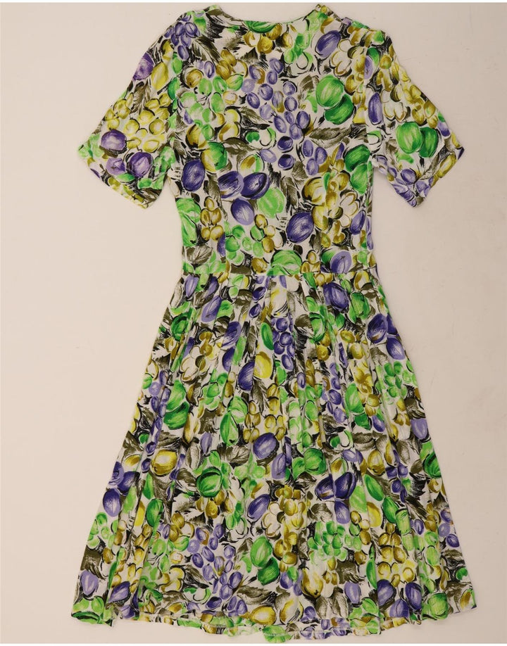 VINTAGE Womens A-Line Dress UK 12 Medium Multicoloured Floral Vintage Vintage and Second-Hand Vintage from Messina Hembry 