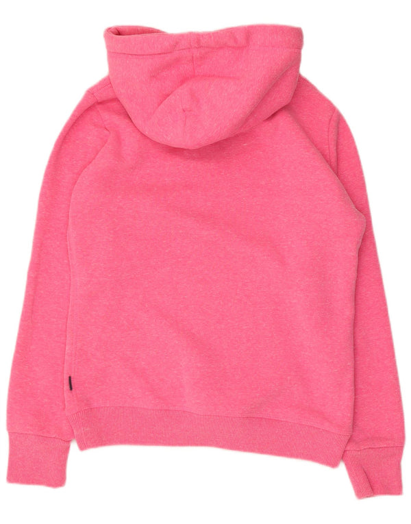 Felpa con cappuccio grafica da donna Superdry UK 10 Small Poliestere chiazzato rosa