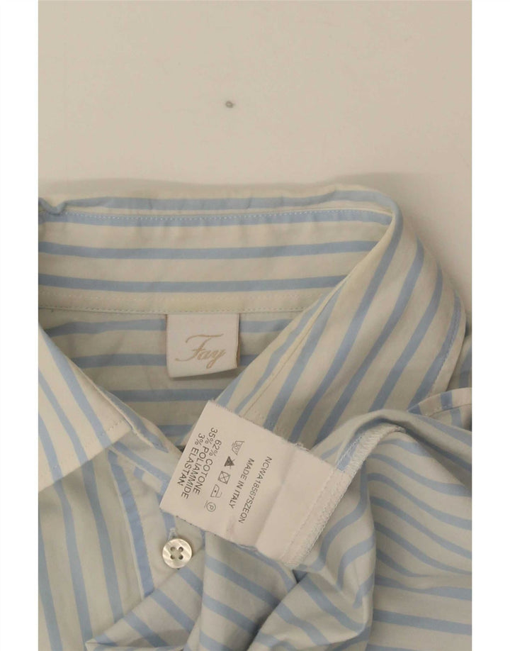 Camicia da donna Fay UK 10 piccolo cotone gessato blu