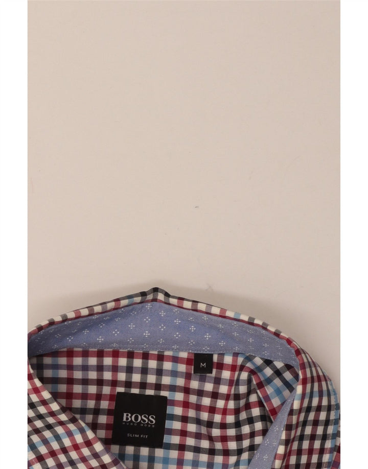 Camicia slim fit da uomo HUGO BOSS in cotone a quadretti multicolore medio