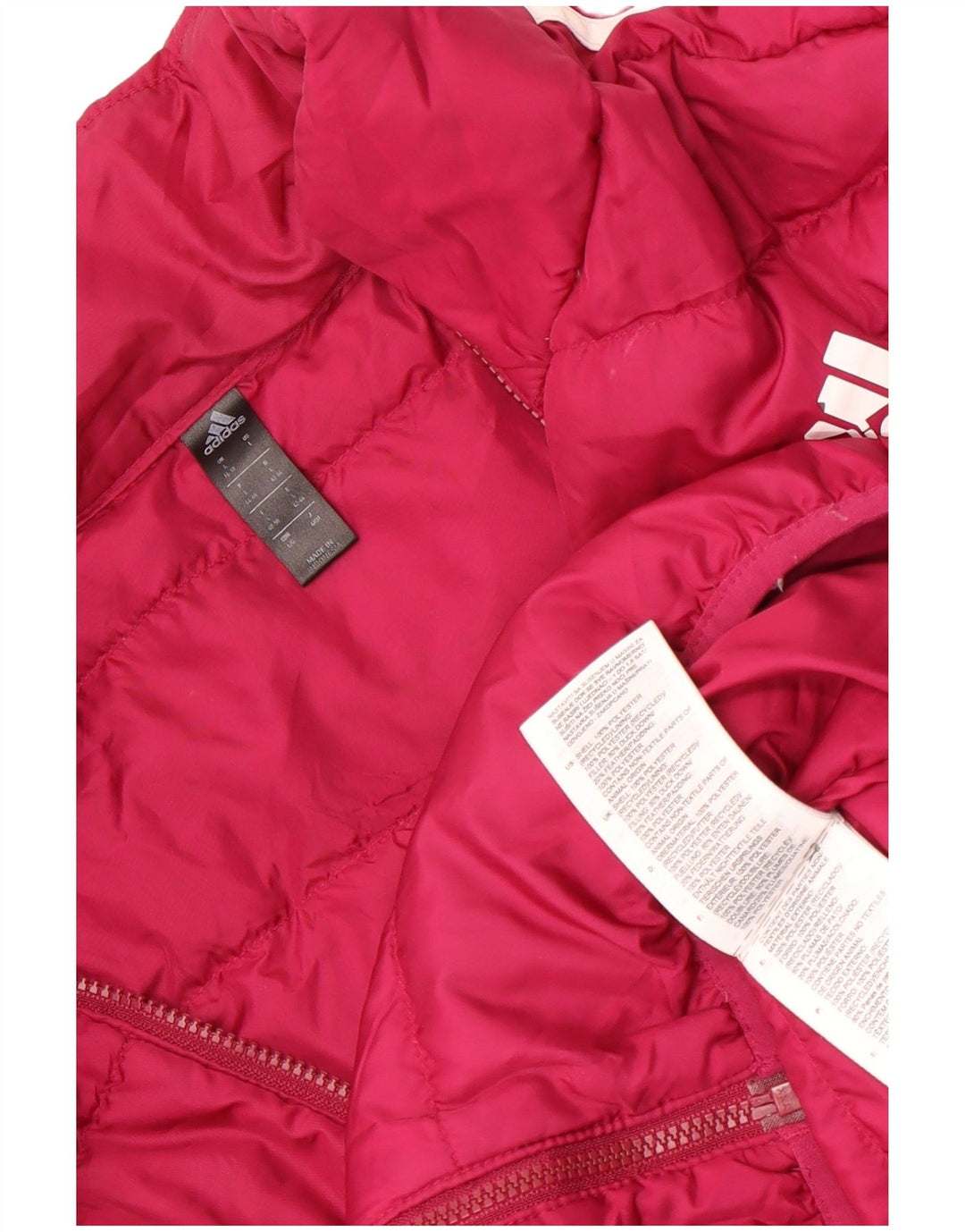Giacca imbottita da donna Adidas UK 16/18 grande rosa poliestere