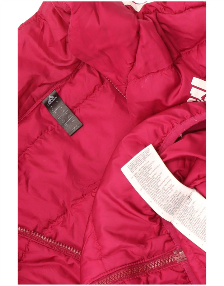 Giacca imbottita da donna Adidas UK 16/18 grande rosa poliestere