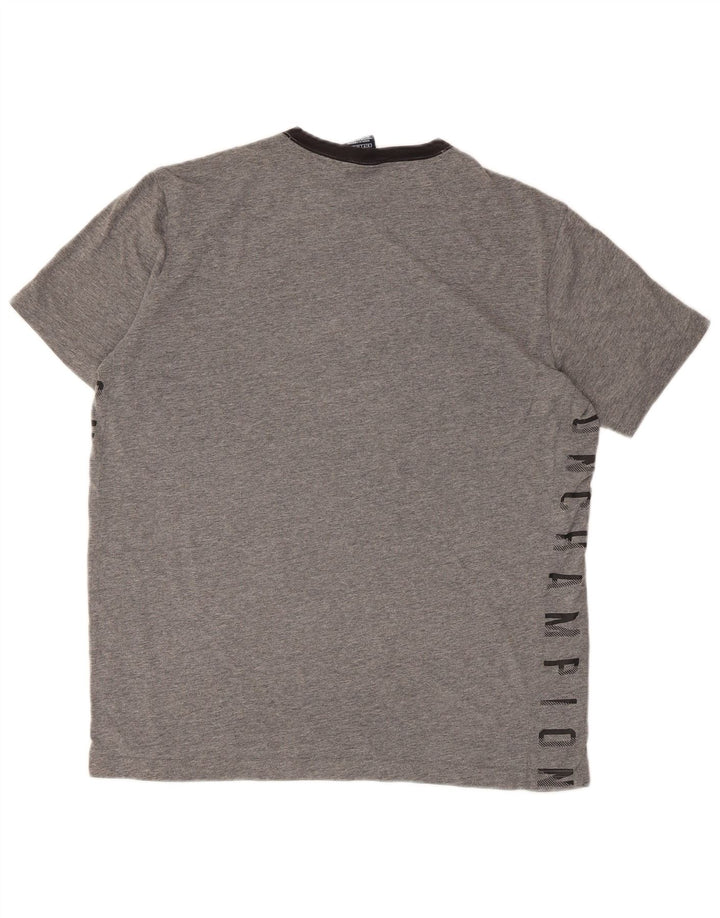 T-shirt grafica da uomo Champion Top piccola grigia chiazzata