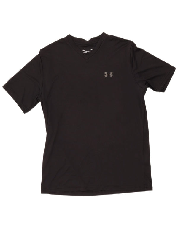 Maglietta da uomo UNDER ARMOUR Top medio nero in poliestere