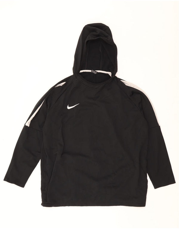 Felpa con cappuccio Nike Dri Fit da uomo 2XL poliestere color block nero