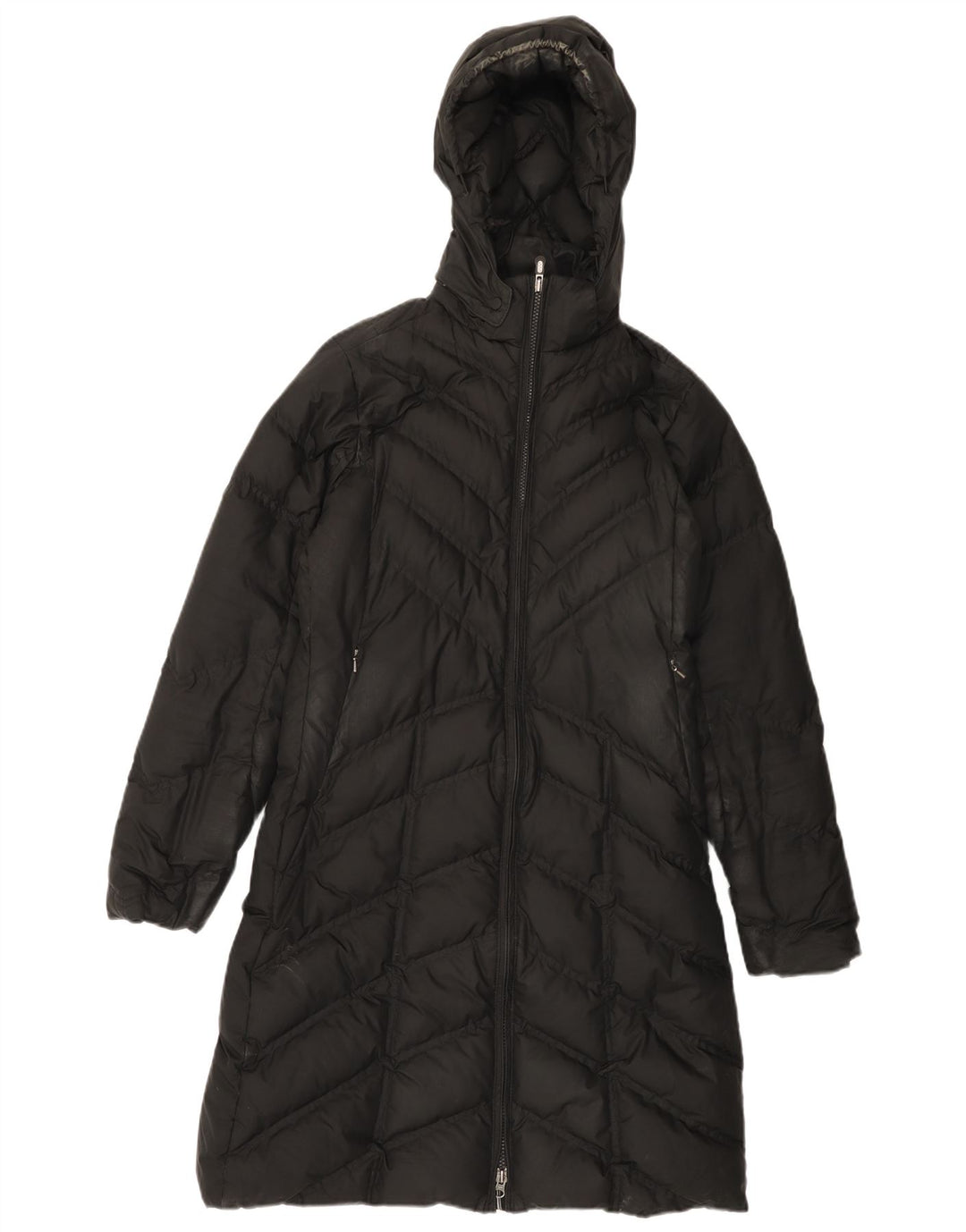 Cappotto imbottito con cappuccio da donna Patagonia UK 10 piccolo poliestere nero