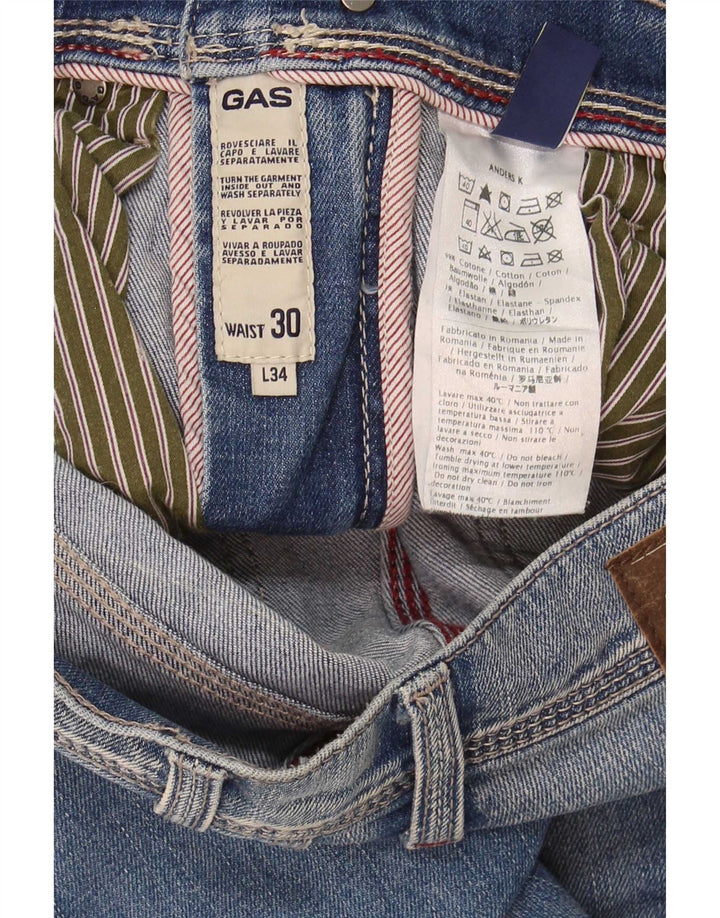Jeans slim da uomo Gas W30 L34 cotone blu