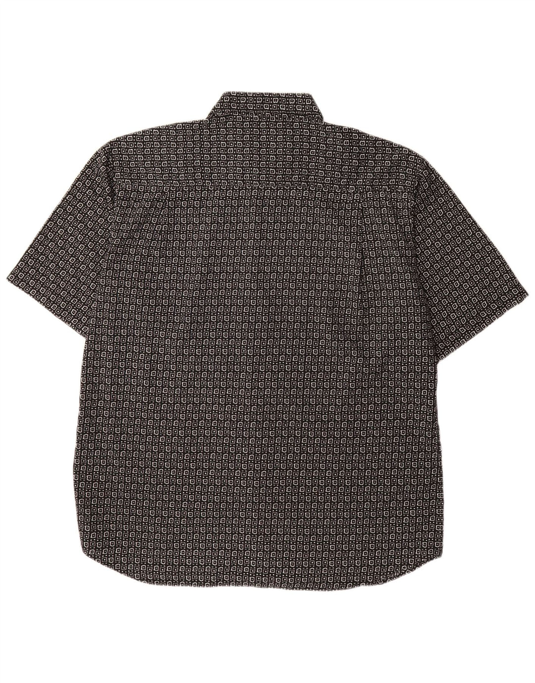 Camicia a maniche corte da uomo Canda XL poliestere geometrico nero