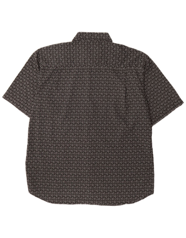 Camicia a maniche corte da uomo Canda XL poliestere geometrico nero