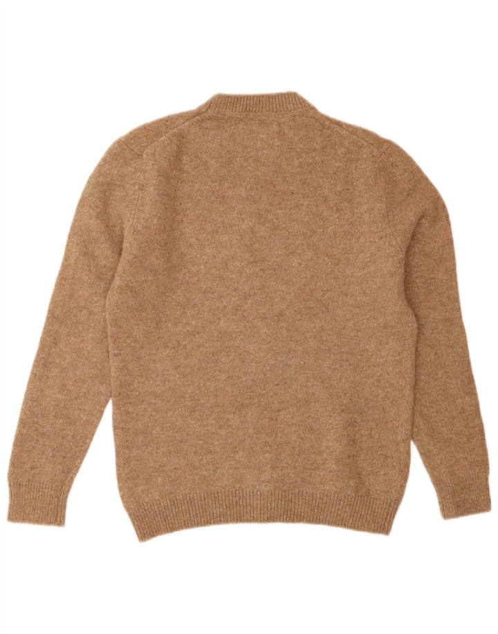 Maglione maglione girocollo da donna Zara UK 12 Lana marrone medio