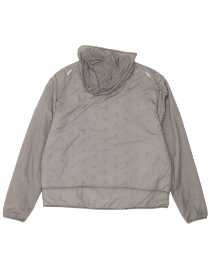 Giacca imbottita con cappuccio Nike da uomo UK 42 XL nylon grigio