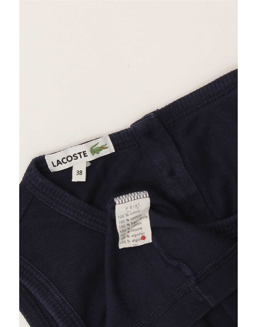 Canotta da donna Lacoste taglia 38 media in cotone blu navy