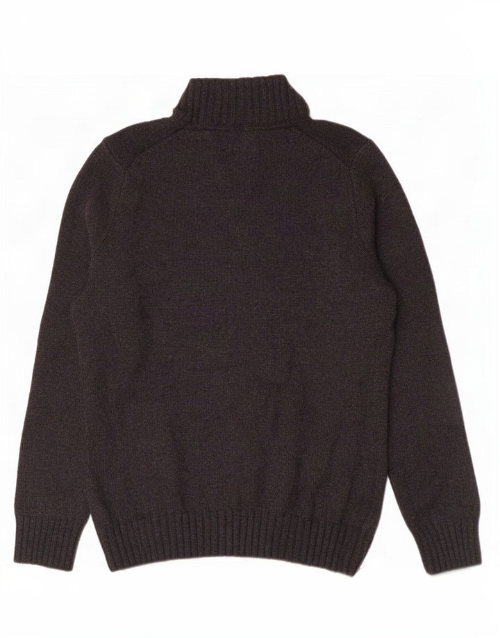 Maglione da uomo Marks & Spencer con collo con zip blu Harbour piccolo grigio