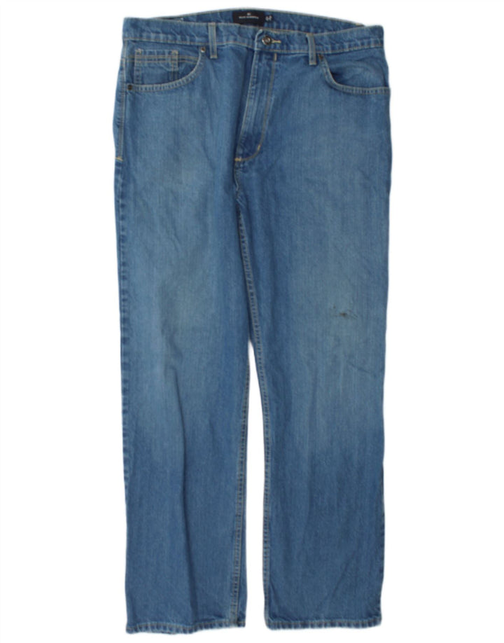 Jeans dritti da uomo Marks & Spencer Blue Harbour W36 L31 cotone blu