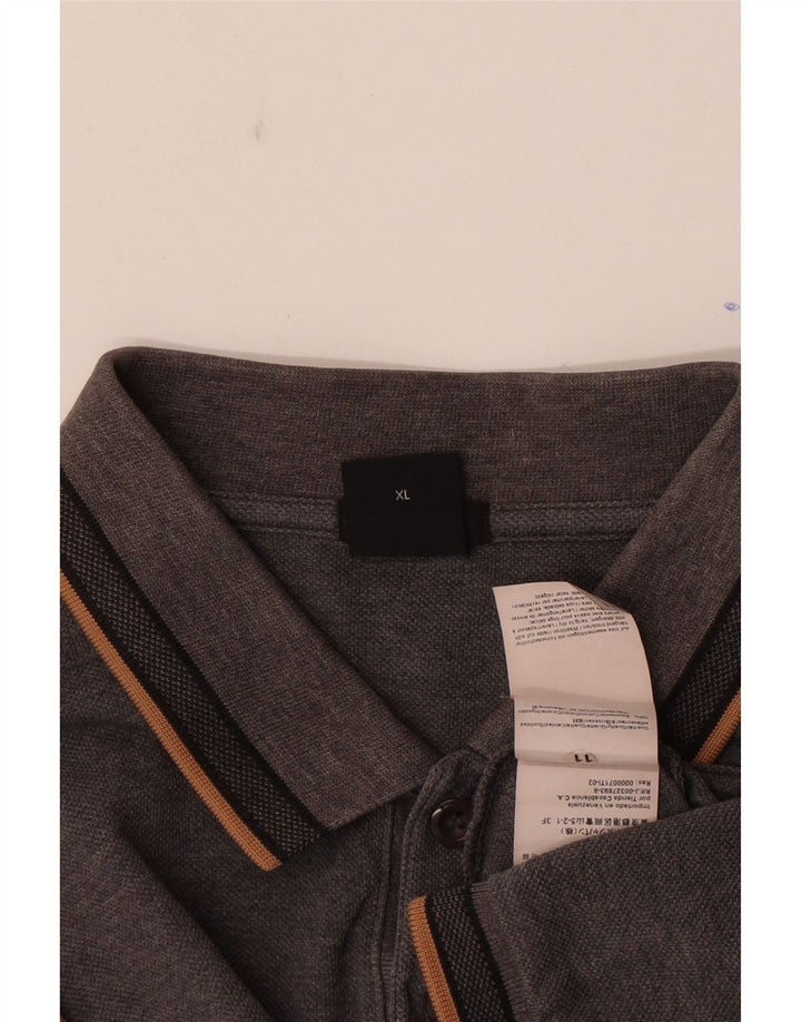 Polo Hugo Boss da uomo vestibilità regolare XL in cotone grigio