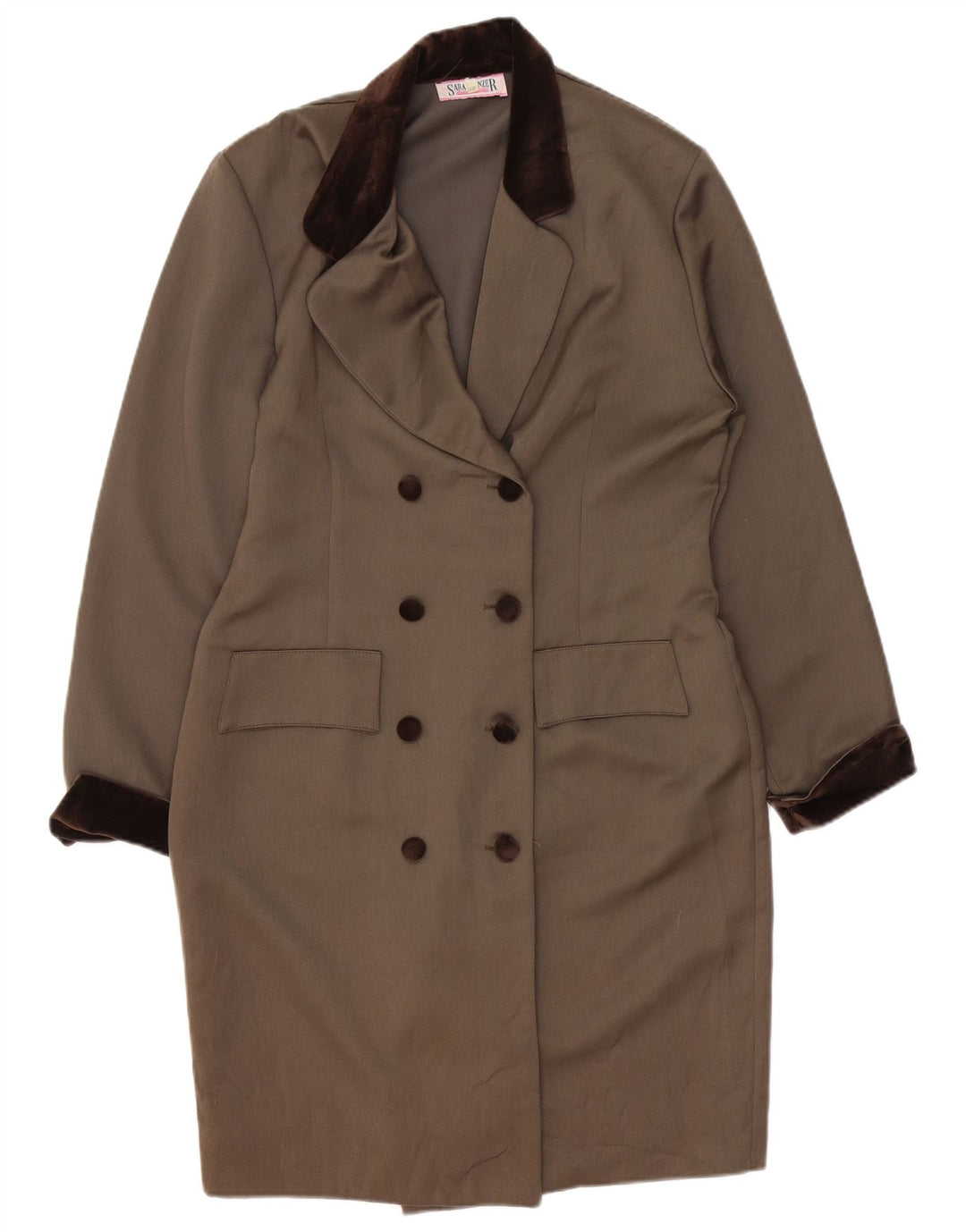 Cappotto doppiopetto da donna Sara Glenzer IT 48 XL Colorblock marrone