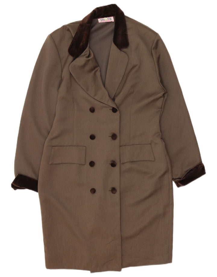Cappotto doppiopetto da donna Sara Glenzer IT 48 XL Colorblock marrone