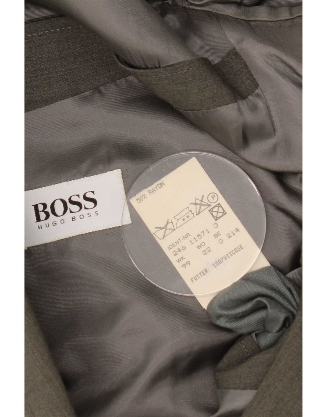 Giacca blazer doppiopetto da uomo Hugo Boss EU 54 2XL Lana grigia