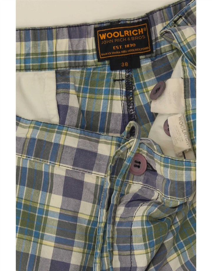 Pantaloncini chino regolari da uomo Woolrich W38 XL in cotone scozzese multicolore