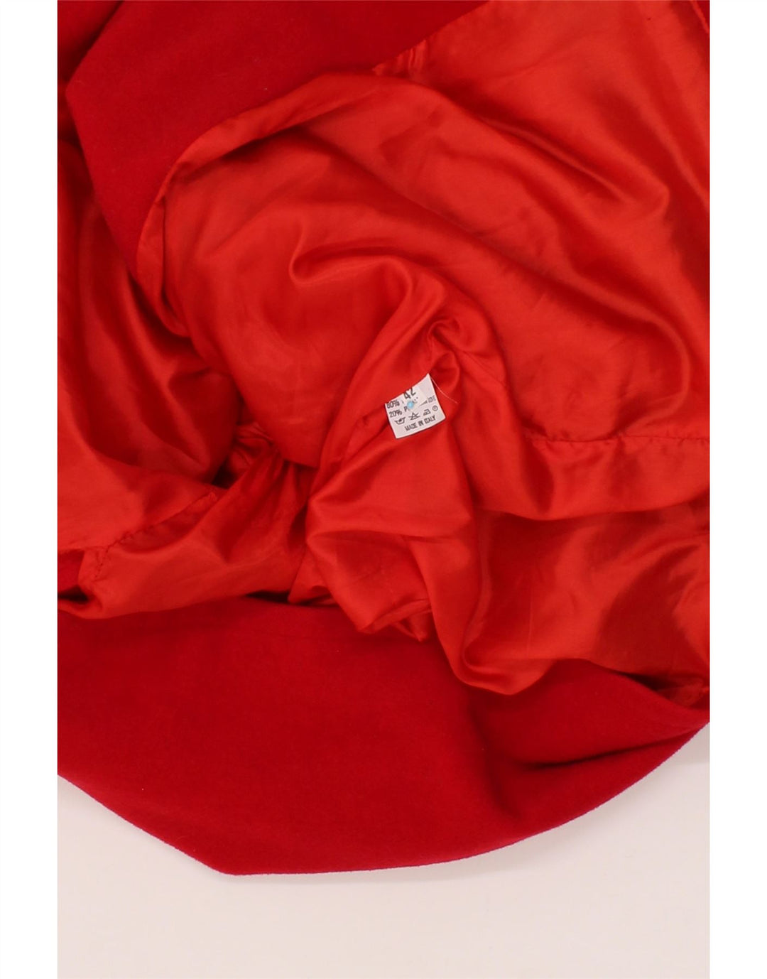 VINTAGE Womens Hooded Duffle Coat IT 42 Medium Red Wool Vintage Vintage and Second-Hand Vintage from Messina Hembry 