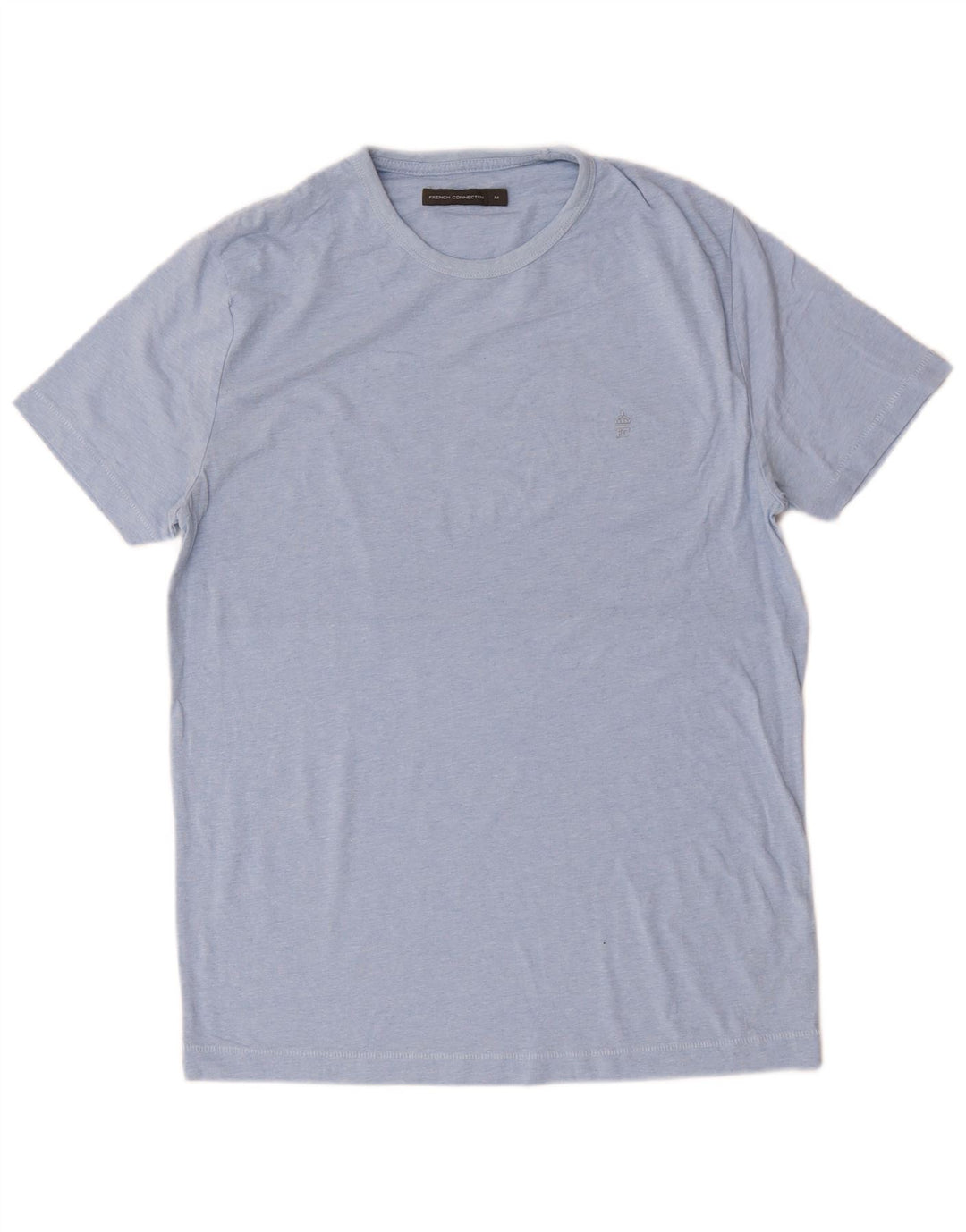 T-shirt da uomo French Connection Top in cotone blu medio