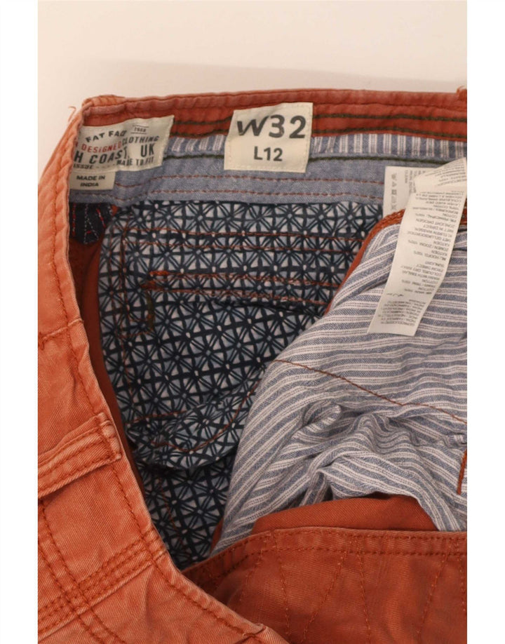 Pantaloncini cargo da uomo Fat Face W32 cotone arancione medio
