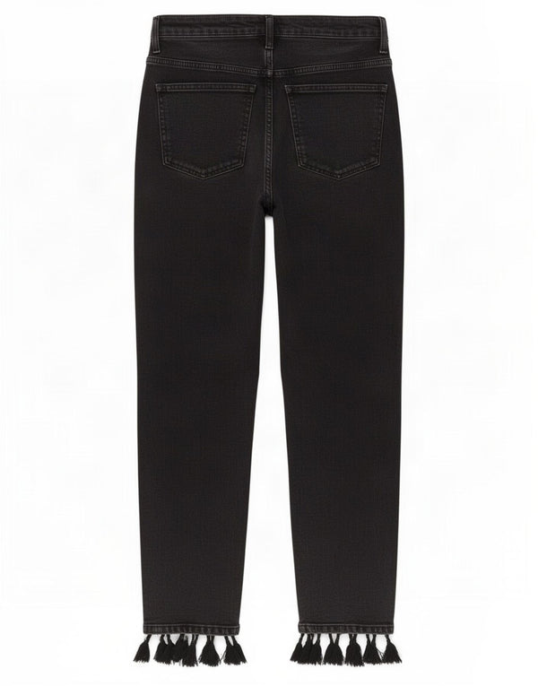Topshop Womens Moto Tapered Jeans W30 L26 Black Cotton