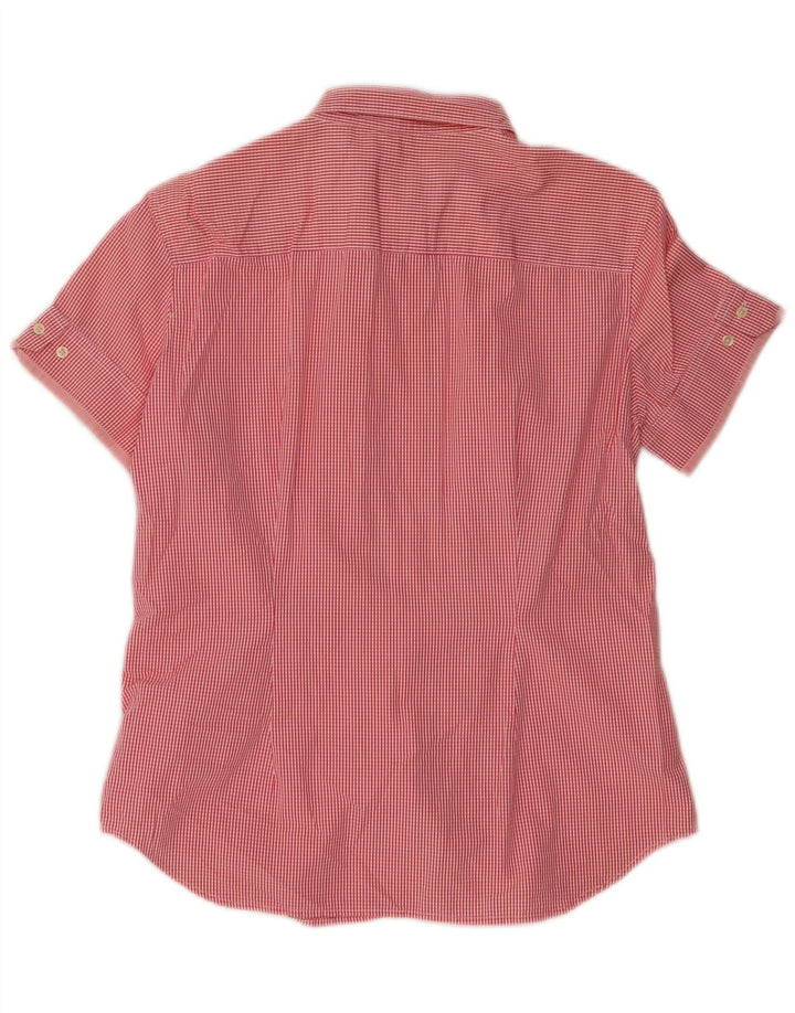 Camicia a maniche corte da donna LACOSTE taglia 40 medio rosso a quadri