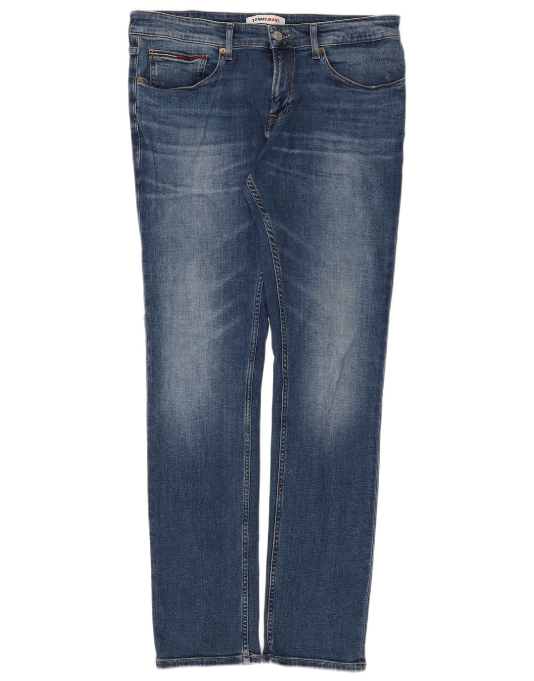Jeans slim da uomo Tommy Hilfiger W34 L34 cotone blu