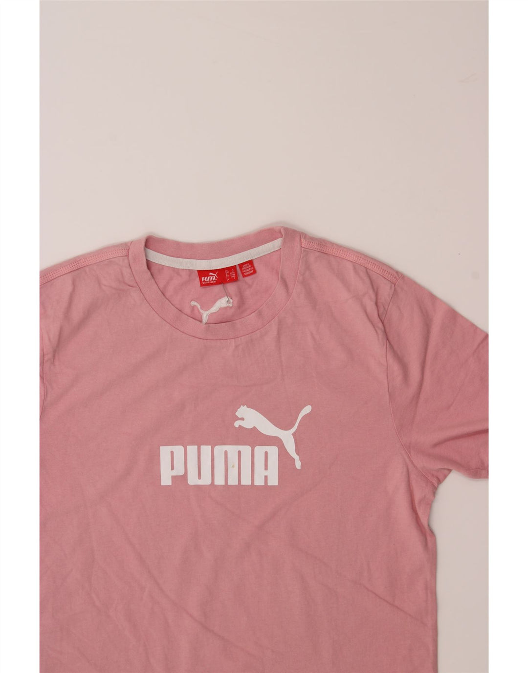 PUMA Mens Graphic T-Shirt Top Small Pink Cotton Vintage Puma and Second-Hand Puma from Messina Hembry 