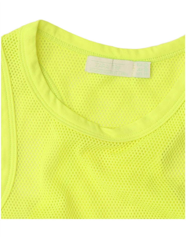 Canotta da donna Zara UK 12 verde medio in poliammide