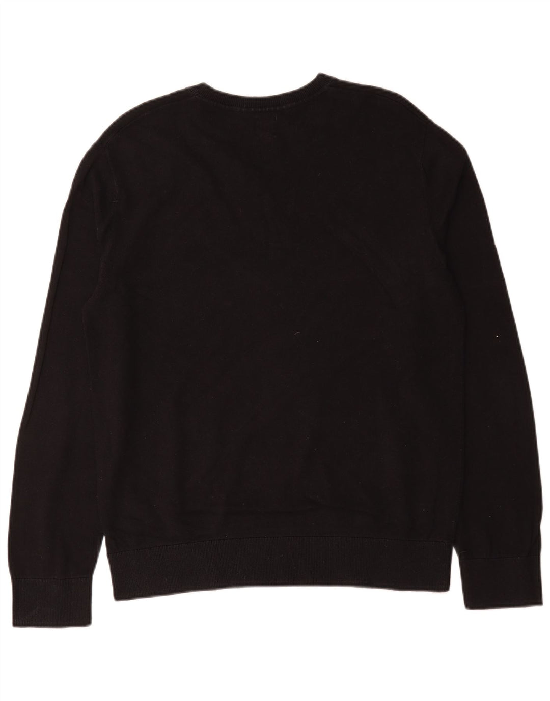 Gap Maglione da uomo con scollo a V grande in cotone nero