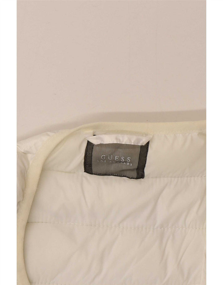 Giacca imbottita da donna Guess UK 6 XS poliestere maculato bianco