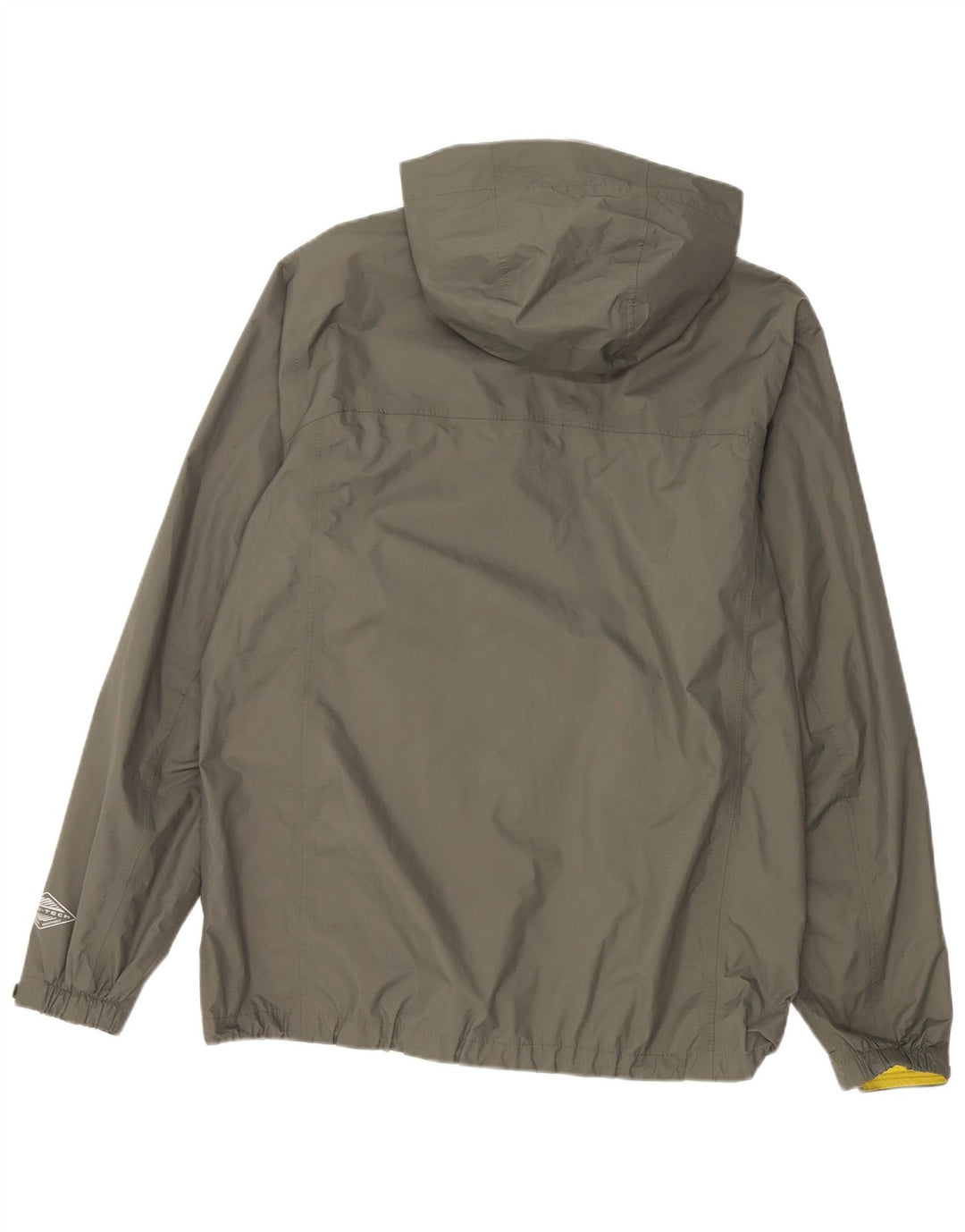 COLUMBIA Giacca antipioggia da uomo Omni-Tech con cappuccio UK 40 Large Khaki Nylon