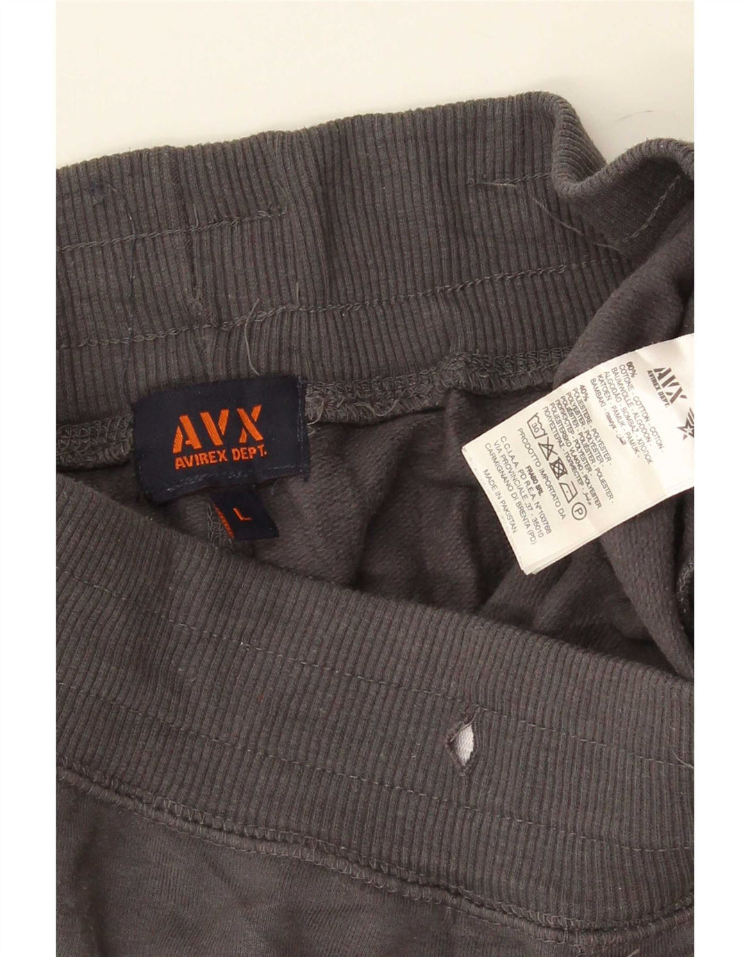 Pantaloni da tuta con grafica da uomo Avirex, pantaloni da jogging, grandi, in cotone grigio
