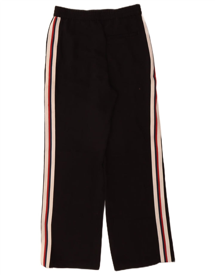 Pantaloni Zara da donna a gamba larga piccoli W26 L30 poliestere color block nero