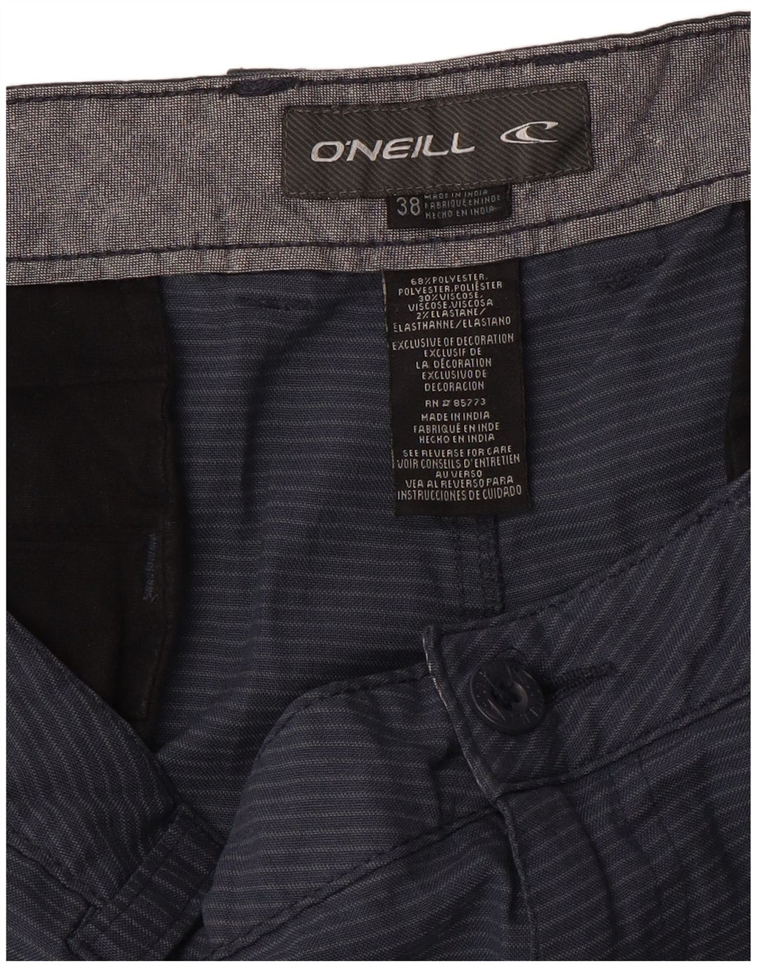 Pantaloncini chino da uomo O'Neill W38 XL poliestere gessato blu navy