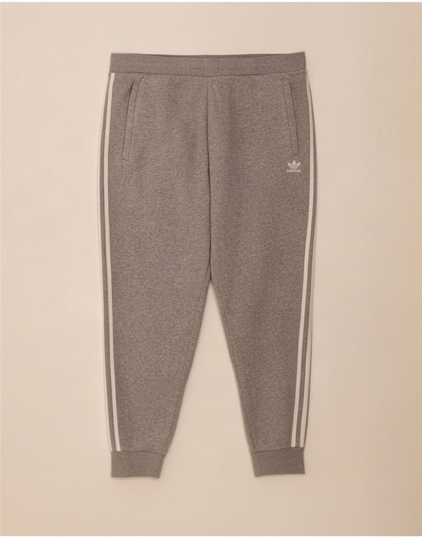 Adidas Pantaloni tuta da donna Joggers UK 18 XL Grigio Cotone