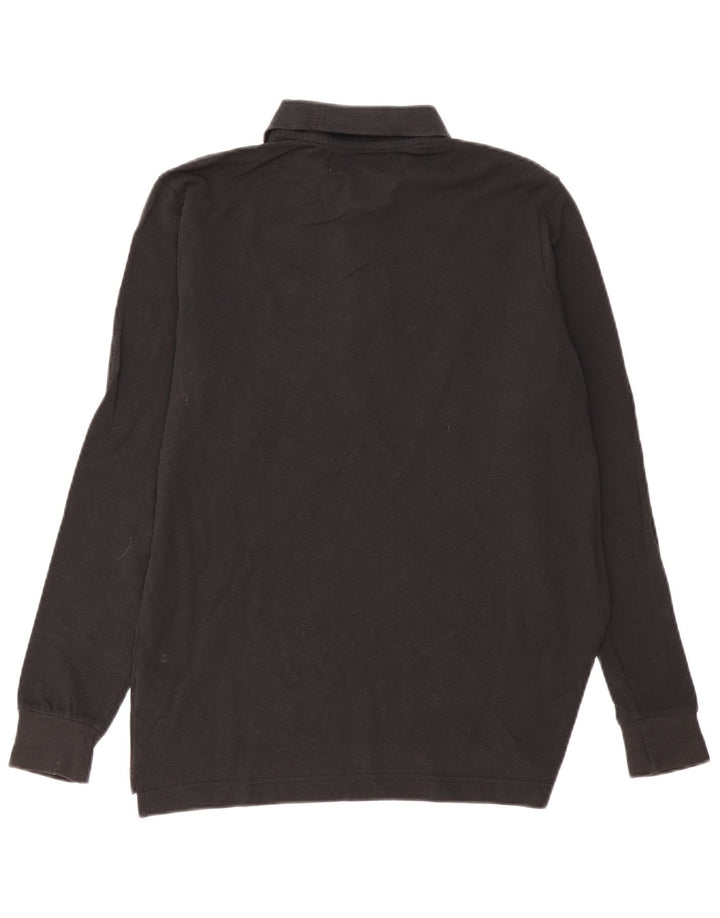 Polo Kappa Uomo Manica Lunga Small Nera in Cotone