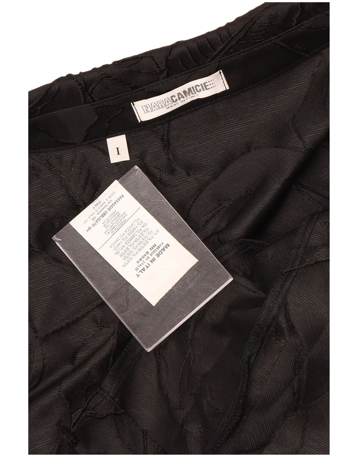 Naracamicie Bolero da donna con maniche a 3/4 Top UK 8 Piccolo poliestere floreale nero