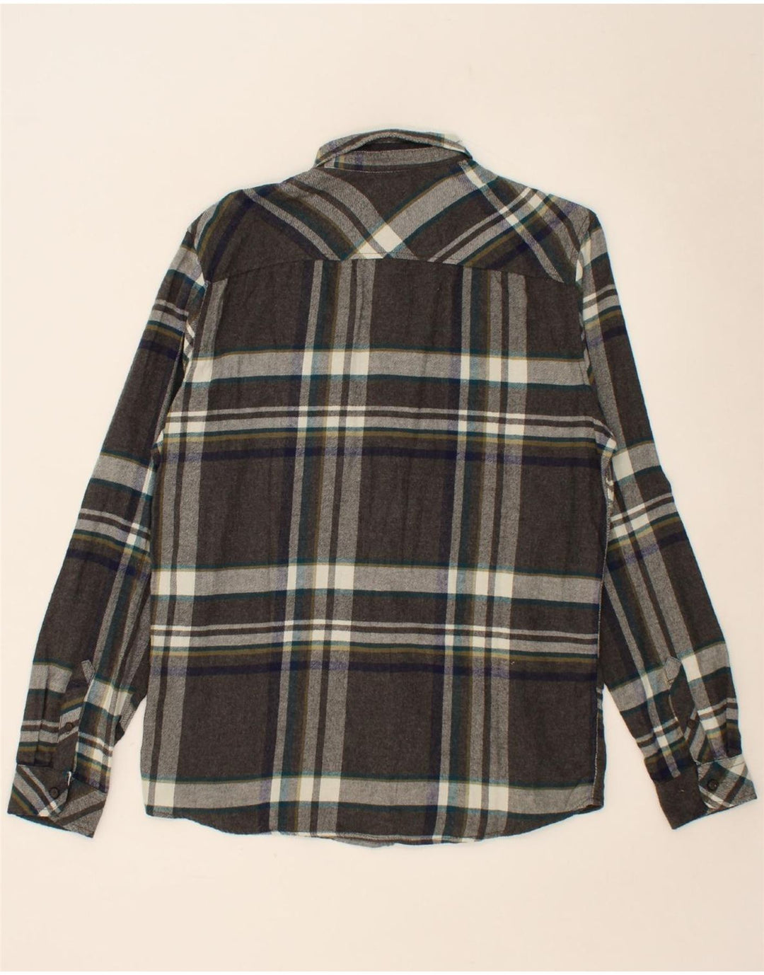 CLOCK HOUSE Mens Shirt Large Grey Check Cotton Vintage CLOCK HOUSE and Second-Hand CLOCK HOUSE from Messina Hembry 