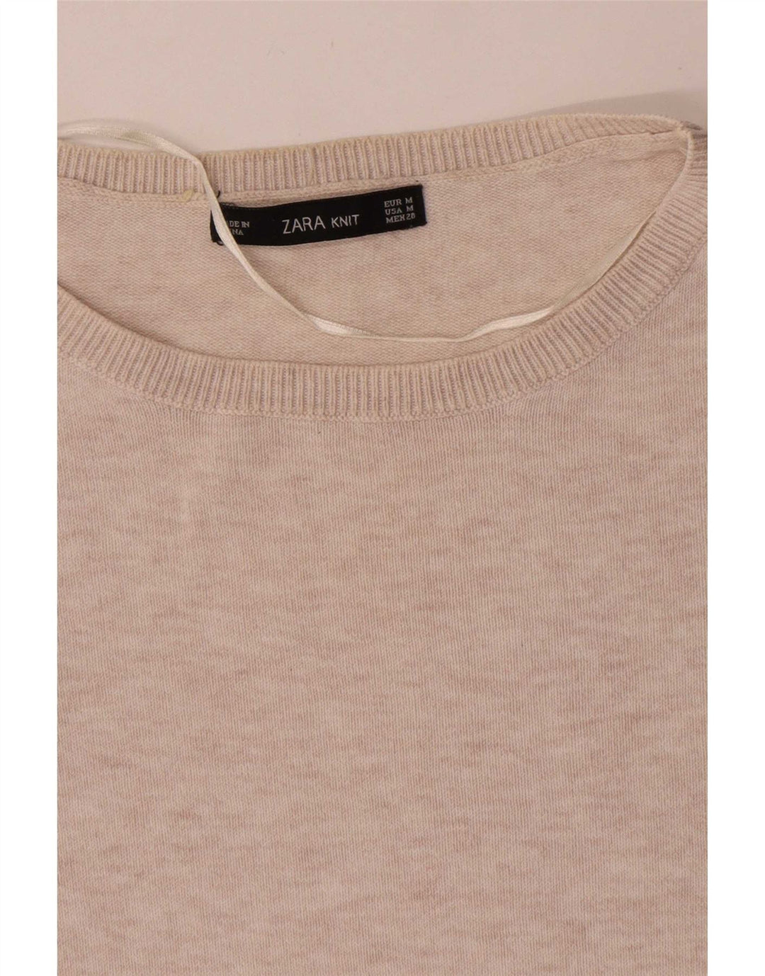 Maglione maglione oversize con scollo a barca da donna Zara UK 14 Beige medio