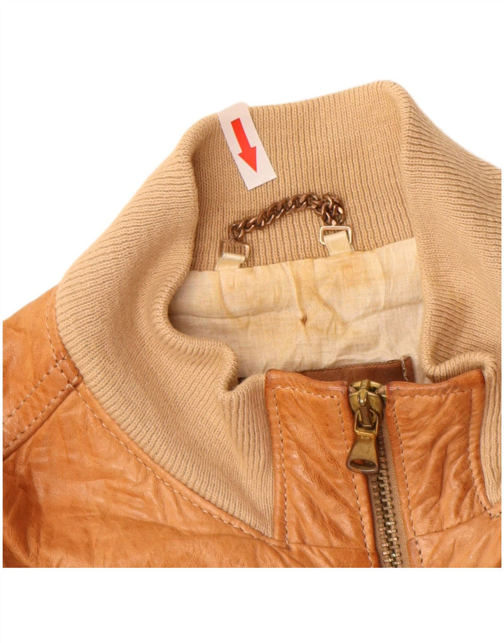 Giacca in Pelle Donna Daniele Alessandrini IT 42 Pelle Marrone Medio