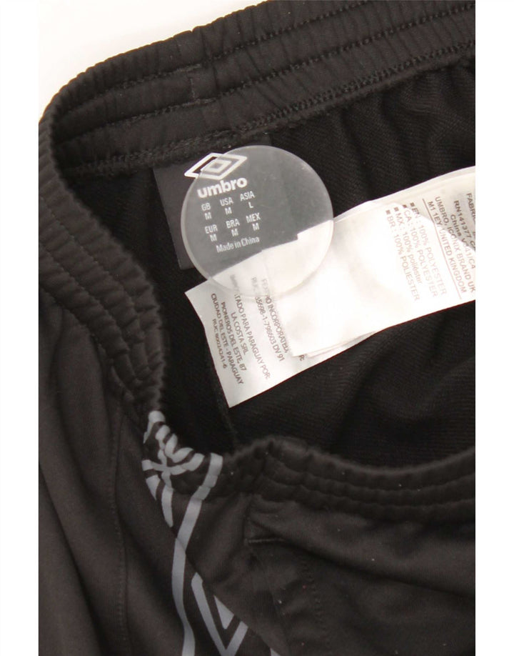 Pantaloni da tuta con grafica Umbro da uomo, poliestere nero medio