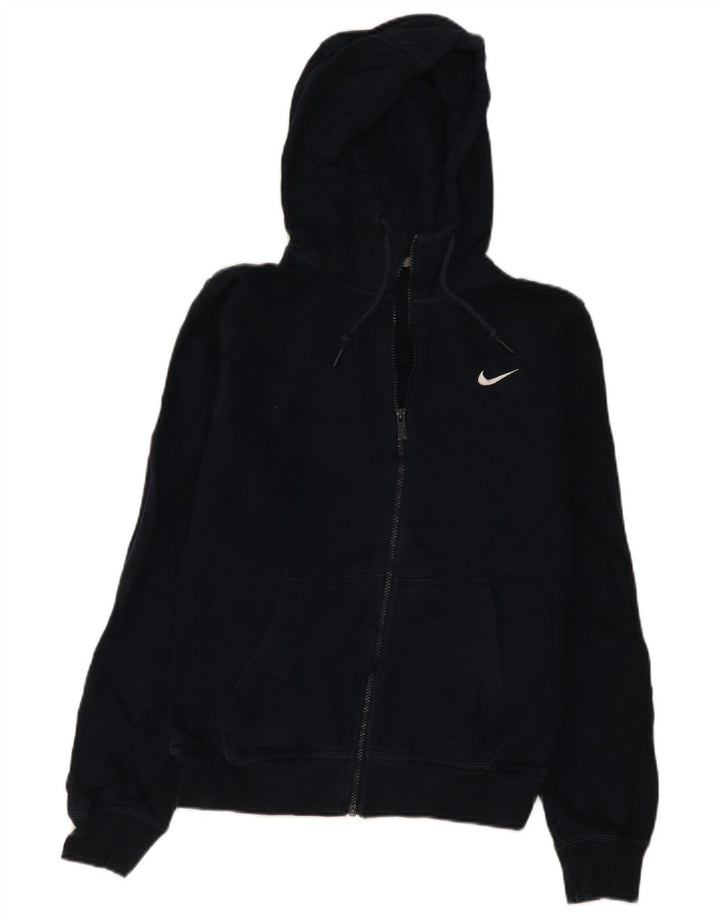 Felpa con cappuccio e zip Nike da uomo, piccola, in cotone blu navy