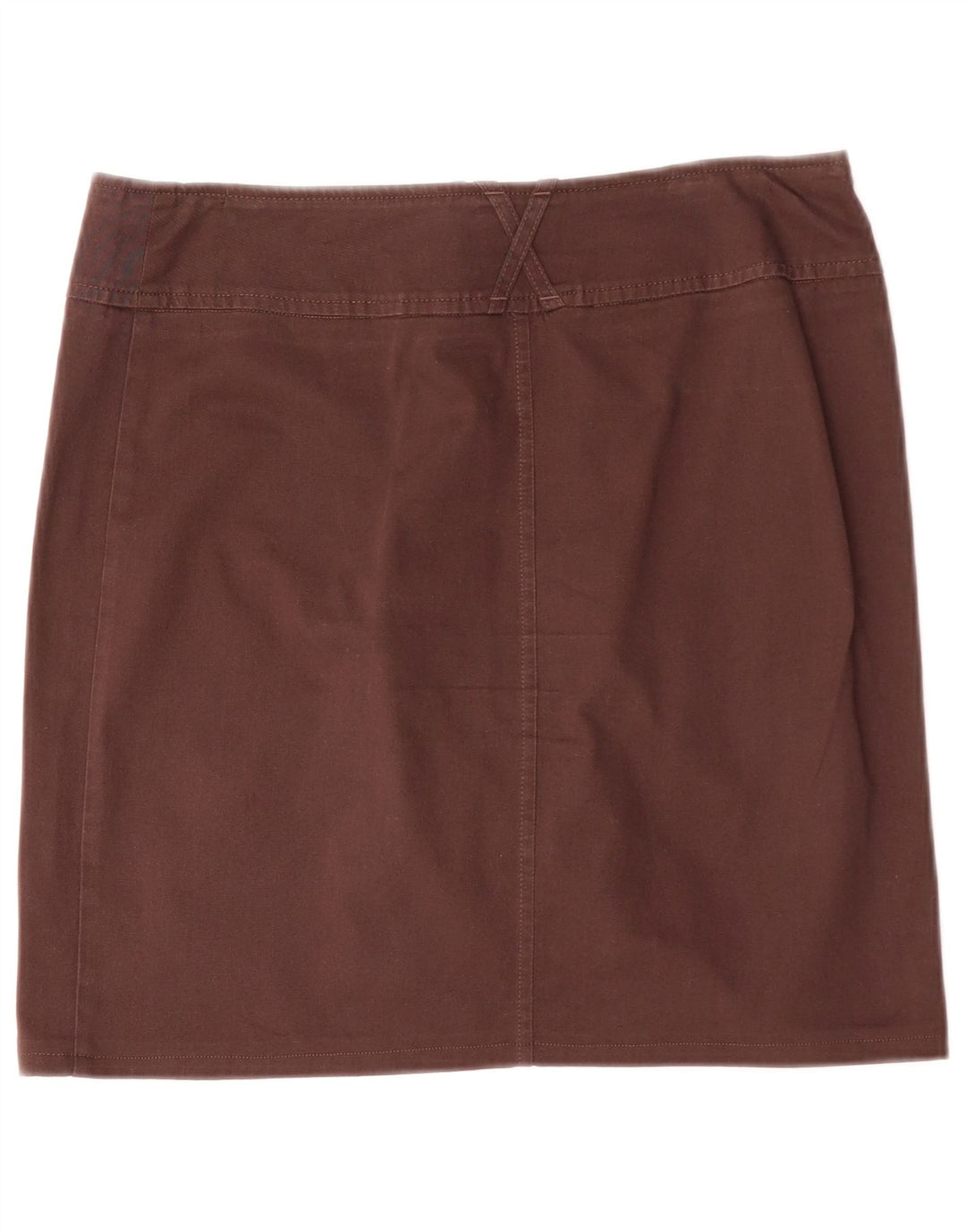 Minigonna vintage da donna IT 42 media W32 marrone