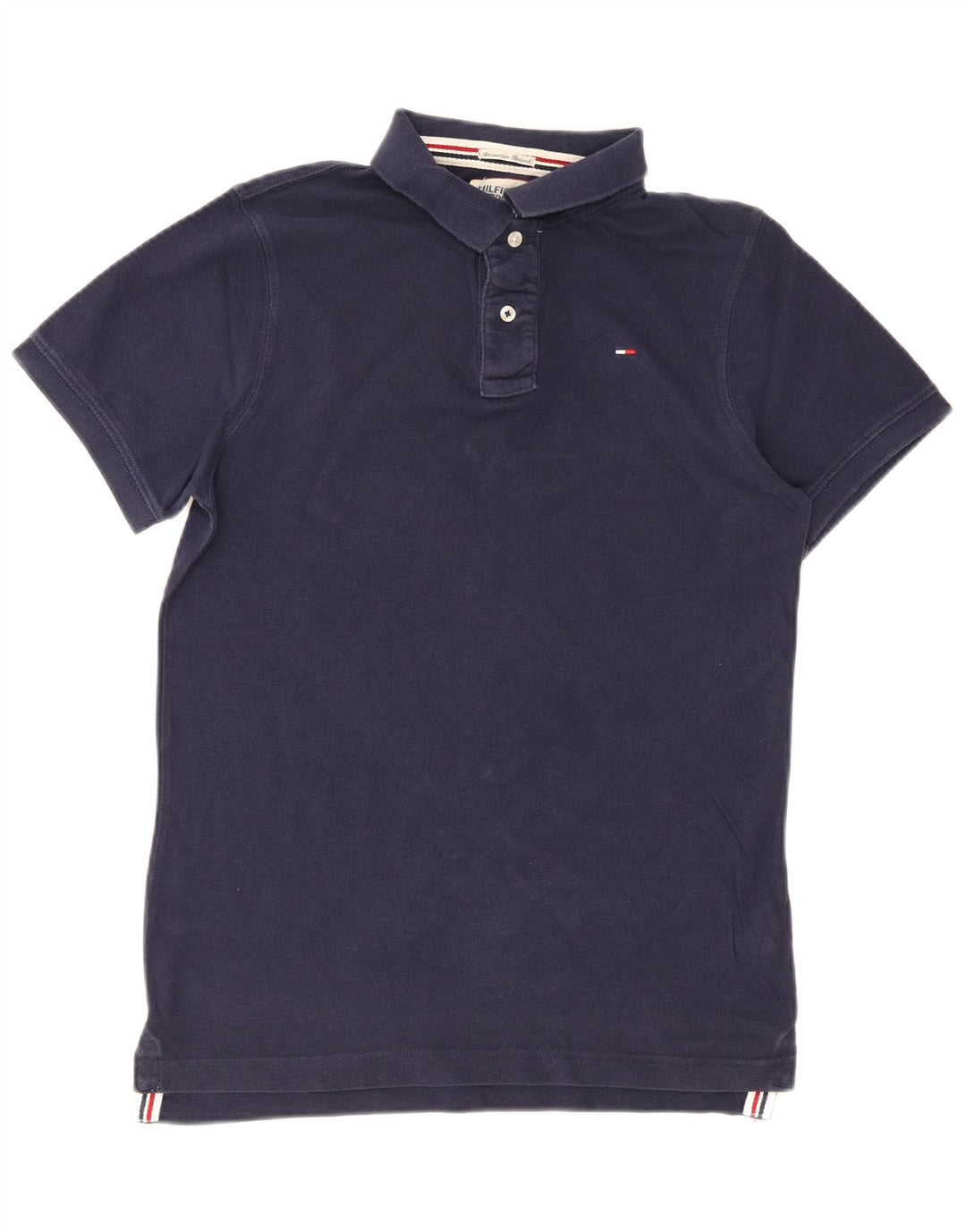 Polo da uomo Tommy Hilfiger media cotone blu navy