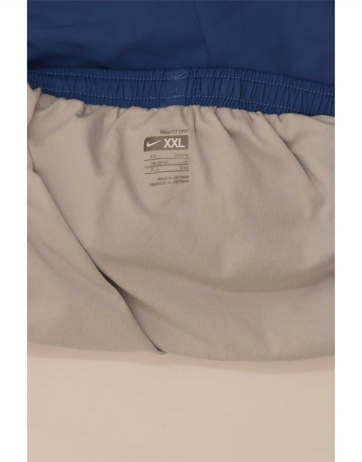 Pantaloncini sportivi Nike da uomo 2XL blu poliestere color block