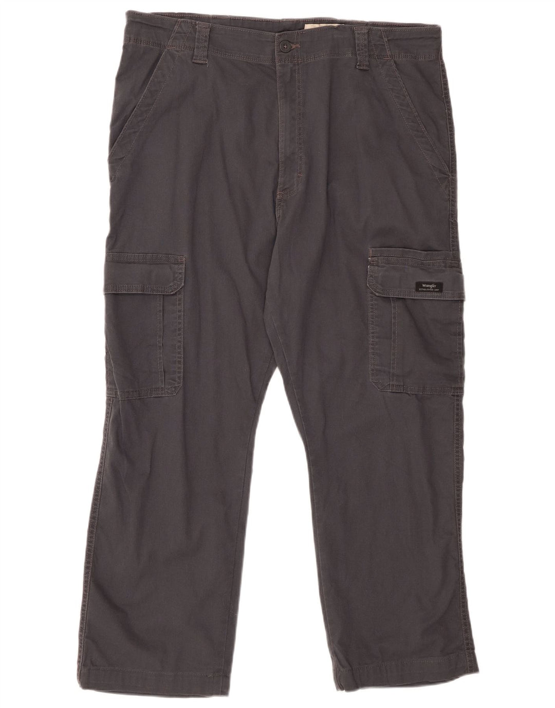 Pantaloni cargo da uomo dalla vestibilità comoda WRANGLER W38 L27 cotone grigio